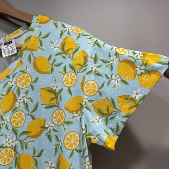 ALEX'S LEMONADE STAND Womens Size M Short Sleeves Lemon Print Romper Shorts - Picture 5 of 15